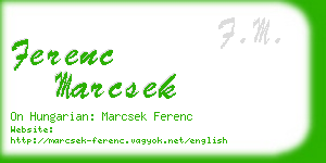 ferenc marcsek business card